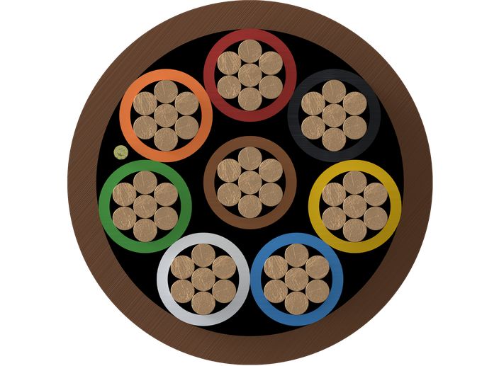 Intruder alarm cables cross-section