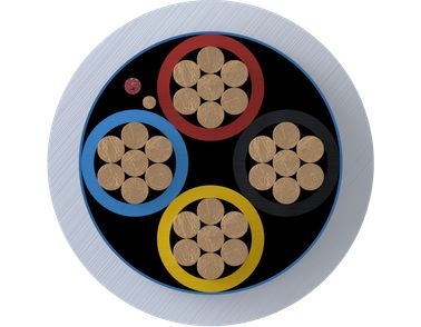 Intruder alarm cables cross-section